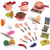 Baroni Toys Set Accessori da Cucina per Bambini 30 Pezzi, Giocattoli da Cucina Fornello Pentole e Cibo Giocattolo, Gioco di Ruolo, Gioco Preparazione Sushi 3 4 5 6 7 Anni