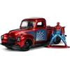 Jada Marvel 1:32 1941 Ford Pickup Die-cast Car & 1.65 Proto-Suit Spider-Man Die-cast Figure, Toys for Kids Ages 8+