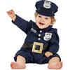 Funidelia | Costume da Poliziotto per bebè e per neonati Poliziotto, Agente di polizia, FBI - Costume per neonati e accessori per Feste, Carnevale e Halloween - Taglia 0-6 mesi - Nero