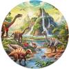 NAOFEKUID Dinosauro Park Jigsaw Puzzle Per Adulti E Bambini 1000 Pezzi Puzzle Rotondo 1000pcs (67.5x67.5cm) Regali Puzzle Giochi Puzzle Giochi Cardboard