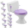 YARNOW 10pezzi Mini Water per Casa delle Bambole Sedile del Water in Plastica per Accessori da Bagno in Miniatura Giocattolo di Arredamento da Bagno per Case delle Bambole in Scala
