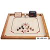 Uber Games Ubergames Carrom Set compatto da 4 kg - Carrom Board 68 x 68 - Top ECO-legno duro di qualità - Set completo con dischi ufficiali Striker