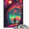 AITEXI Puzzle sconcertante per regalo 1000 pezzi per adulti Regali Man In Cave AI Art Puzzle in legno per adulti Bambini 12+ puzzle educativo educativo 1000 pezzi （50x75 cm）
