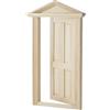 Odoria Casa delle Bambole Porta Pannello: 1/12 Scala Miniatura Cancello Fronte per Fata Giardino Rustico - Mini Mobile Legno Componenti Costruzione Non Verniciato Verso l'interno Tetto Appuntito