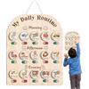 Gwtdtoad Calendario Visivo Per Bambini, Calendario In Legno Con Programma Di Attività - Giocattolo In Legno, Decorazione Per La Cameretta Dei Bambini