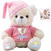 FAHOXUMR Orsacchiotto Personalizzato Neonato Il Mio Primo Peluche Con Testo E Foto, Teddy Bear Regalo Neonato Regalo Natale Regalo Battesimo 20cm