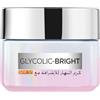 L'Oreal Paris L'Oréal Paris L'Oreal Paris Glycolic Bright Day Cream con SPF 17, 50 ml | Crema schiarente per la pelle con acido glicolico che minimizza visibilmente le macchie e rivela una pelle uniforme e tonica