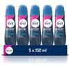 VEET x5 Veet Crema Depilatoria Pelli Sensibili in Spray, Per Corpo Gambe,Ascelle e Zona BIkini, 150 ml, 5 Confezioni, Maxi formato