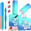 DiviDermy 2pezzi Smalto Rimuovi Semipermanente, Gel Nail Polish Remover, Set Per Smalto Semipermanente, Include Un Spingicuticole E Una Lima Per Unghie, Comodo Da Trasportare Quando Si è In Giro