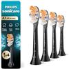 Philips Sonicare Premium All-in-One (A3) testine di ricambio per spazzolino da denti, HX9094/95, riconoscimento intelligente, nero, confezione da 4