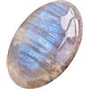 Poupangke Pietra di luna naturale - Pietra di luna ovale cabochon | Multiuso, liscio, fatto a mano, elegante pietra di luna arcobaleno per alleviare la pressione e lo stress meditazione