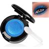 PHFDQKG Ombretto singolo Shimmer, ombretto in polvere compatta fine, waterproof, con pennello e specchietto