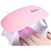 Misscheering Mini lampada per unghie Usb UV/LED per asciugare le unghie in gel per unghie in gel per unghie 60/120s strumento artistico colore rosa SUN mini essiccatore per unghie 6 W UV smalto gel