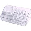 vetrine in rete Vetrineinrete® Organizer portatrucchi per trucchi e pennelli scatola trasparente con diversi scomparti organizzatore per cosmetici espositore grande e piccolo (Grande) D32