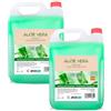 Intercabo Pack da 2 Shampoo Aloe Vera 5 L - Formula Idratante Naturale - Detergente Capelli Professionale in Tanica - Cura e Nutrimento per Tutti i Tipi di Capelli - Morbidezza e Lucentezza Duratura