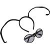 DEARMAMY Cerchietto Accessorio di Costume Comodo e Originale in Plastica e Tessuto Nero Antenne Farfalla Fascia per Cosplay e Halloween per Feste