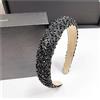 AMateschitz Cerchietto per capelli da donna con cristalli, con brillantini, con strass, per capelli, alla moda, elegante, accessorio per capelli, per donne e ragazze, colore nero #1