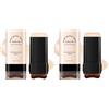 BASTOUR 2 Pezzi Full Coverage Foundation Stick, Fondotinta Coreano Stick, 2 in 1 Double Head Foundation Viso con Pennello Integrato, imperfezione viso correttore bellezza trucco 01#Crema & 02#Naturale