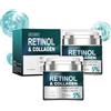 GOKKAS Advanced Retinol Collagen Cream, Retinol Advanced Firming Cream, Retinol Collagen Hyaluronic Acid Face Cream, Day and Night Retinol and Collagen Moisturizer Face Cream (2PC)