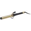 GAMMAPIU' Clip XL Ferro Arricciacapelli Professionale Ø25mm, Finitura Oro 24K, Piastra Arricciacapelli con Puntale Anticalore, Riscaldamento Rapido, Ferro per Onde Marcate, 4 Livelli Temperatura