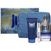 Roberto Cavalli Just Cavalli Confezione Regalo Uomo, Eau de Toilette 90ml, Gel Doccia Shampoo 100ml, Profumo da Viaggio 15ml, con Pochette