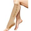 Dioche Calze a Compressione con Cerniera Calze in Nylon Morbido Lavabili Riutilizzabili Open Toe Calze Modellanti per Donna Calze a Compressione con Maniche a Compressione con(L XL Tonalità della pelle)