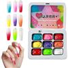 Generico Gel Nail Paint - 9 Color Palette Shape Patting Manicure Art,Gel Colors - for Beginners Women Girls Home Salon Travel Party Spa Studio