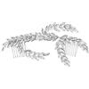 Ulalaza ToBe-U Cerchietto da sposa in cristallo, accessorio per capelli con perle e strass {HS-J5662Argento, Taglia unica}