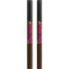 NYX Professional Makeup Gel Sopracciglia Zero to Brow Longwear 07 Espresso Effetto Naturale Transfer Resistant Tenuta fino a 2 Giorni Formula Vegana con Scovolino - Set da 2