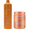 pettenon cosmetics Set Echosline Curl Shampoo e Maschera per Capelli Ricci professionale, Controllo Ricci, completamente Vegano e delicato 1000ml
