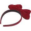 BELLIFFY 1pezzi Fascia per Capelli Donna Fiocco Cerchietto Velluto Rosso Accessorio Creativo per Capelli Copricapo da Festa Design Elegante