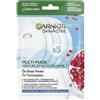 GARNIER Kit 5 Maschere In Tessuto Skin Active Hydra Bomb, Formula Idratante Ed Energizzante Per Pelli Da Dissetare, Melograno, Confezione Richiudibile, Bianco