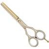 Kiepe 2471 Gold Series forbice sfoltente professionale 5,5 pollici Convex Razor in acciaio inox dorata per texturizzazione professionale Made in Italy