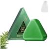 GUUZETU Nature Triangle Shampoo Bar - Care dei capelli a base di erbe, shampoo solido a base vegetale per la crescita dei capelli, con radice di foglie di biota e isatis, rafforza i cape-lli (1pcs)