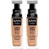 NYX Professional Makeup Fondotinta Can't Stop Won't Stop Tonalità 09 Medium Olive Liquido Waterproof Lunga Tenuta 24h Finish Matte Leggero No Transfer e Ultra Pigmentato - 2 Fondotinta da 30ml