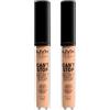 NYX Professional Makeup Correttore Can't Stop Won't Stop Tonalità 7 Natural Liquido Multiuso Lunga Tenuta 24h Waterproof Ultra Pigmentato Corregge Scolpisce e Illumina - 2 Correttori da 3,5ml
