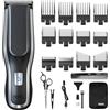WAHL Self Clip 360 - Kit tagliacapelli senza fili, 10 pettini, ricarica USB, batteria a lunga durata, per uso domestico, set di taglio lavabile, buona presa, molto leggero
