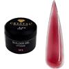 Crystal Professional Builder Gel 30 ml | Unghie in gel con effetto vitrage e finitura simile al vetro, gel per unghie per estensioni creative con effetto profondo, gel strutturante per unghie, rosso 003