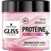 Gliss Schwarzkopf Gliss - Maschera per la cura dei capelli Miracle Eclat 4 in 1, capelli danneggiati e colorati, 96% di ingredienti di origine naturale, barattolo da 400 ml