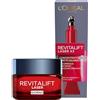 L'Oreal Paris L'Oréal Paris Revitalift Laser Crema Viso Anti-Età Tripla Azione da 50ml + Crema Occhi da 15ml con Pro-Retinolo Acido Ialuronico Vitamina C Trattamento Antirughe Pelli Mature - Set da 2