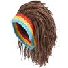 WouND Parrucca Parrucca Berretto per capelli Berretto Cappello Giamaica Rasta Berretto fatto a mano Reggae Dreadlocks Radici africane sintetiche Parrucca Divertente Bob Marley