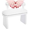 Wakects Poggiamano per Unghie, Cuscino per Manicure in Pelle Microfibra, Manicure Tool Hand-rest Cuscini, Supporto per Salon di Manicure per Braccioli, Bianco