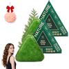 LLELEMAMO Nature Triangle Shampoo Solido, Nature Seven Green Sapone Shampoo Solido, Usman Grass Acqua Di Riso Appiccicosa Sapone Solido, Naturale Vegetale, Calma E Rinforza I Capelli Per Donna E Uomo (2PCS)
