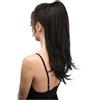 xiuling4568 Extension for capelli lisci lunghi con clip a artiglio sintetico, coda di cavallo con fascia e coda di cavallo. per l'uso quotidiano(Black brown)