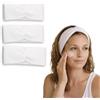 Righe e Pois Fascia Per Capelli in Cotone Made in Italy con Nodo Set da 3 Fasce Trucco e Skincare - Hairband per Routine di Bellezza - Confezione da 3 (Bianco)