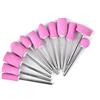 Healeved Punta Fresa per Unghie in Pietra Rosa, 12 Pezzi | Forma Tonda, per Lucidatura e Rimozione Pelle Morta, Accessori Manicure per Rifinitura e Sagomatura