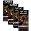 Syoss Color Coloration 5_8 nocciola livello 3 (4 x 115 ml), colore permanente per capelli fino a 10 settimane di intensità del colore e 70% in meno di rottura dei capelli*