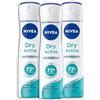 NIVEA Confezione da 3 deodorante spray Nivea dry active anti transpirant deorant 3 x 150 ml