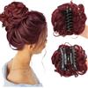 ZHKVAG Bun Extension Clips, Wavy Claw Clip Messy Bun Hair Piece For Women, For Flat Updos Curly Hair Ponytail Bun Clip In Hair Extensions (#09)