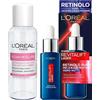 L'Oreal Paris L'Oréal Paris Revitalift Laser Siero Viso Notte Anti Età con Retinolo Puro e Acido Ialuronico per Rughe Profonde 30ml + Acqua Micellare Detergente Delicato Viso Occhi Labbra Formato Viaggio 30ml